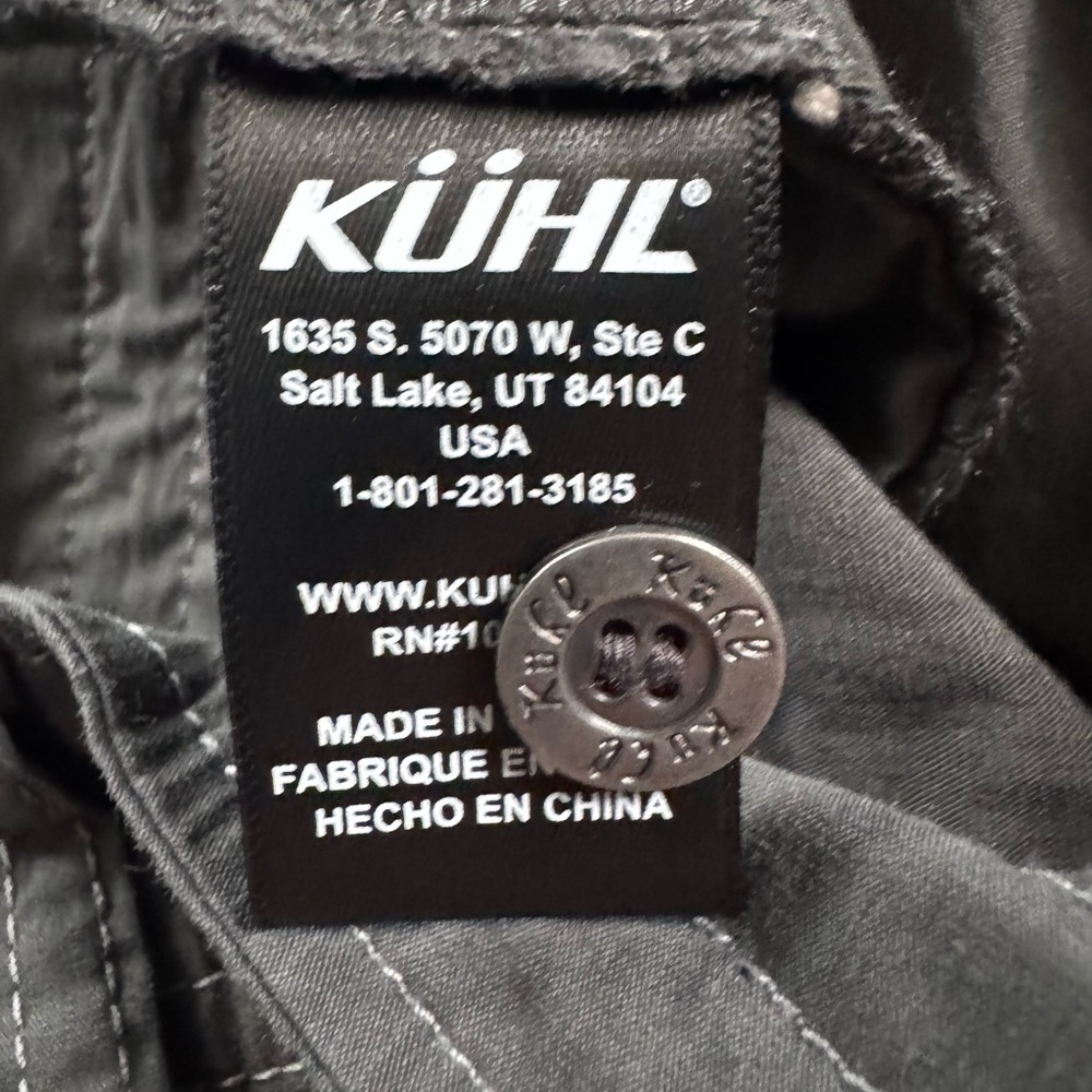 NWT Kuhl Resistor Cargo Shorts Charcoal Grey Kuhlkurve Hiking Trek Camp Women 14 - Picture 10 of 16